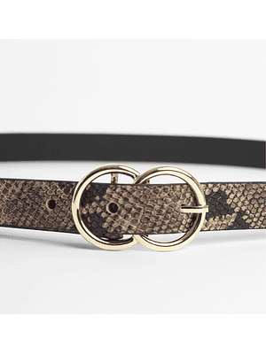 CINTURÓN MINI ENDLESS - CASCABEL/BLANCO