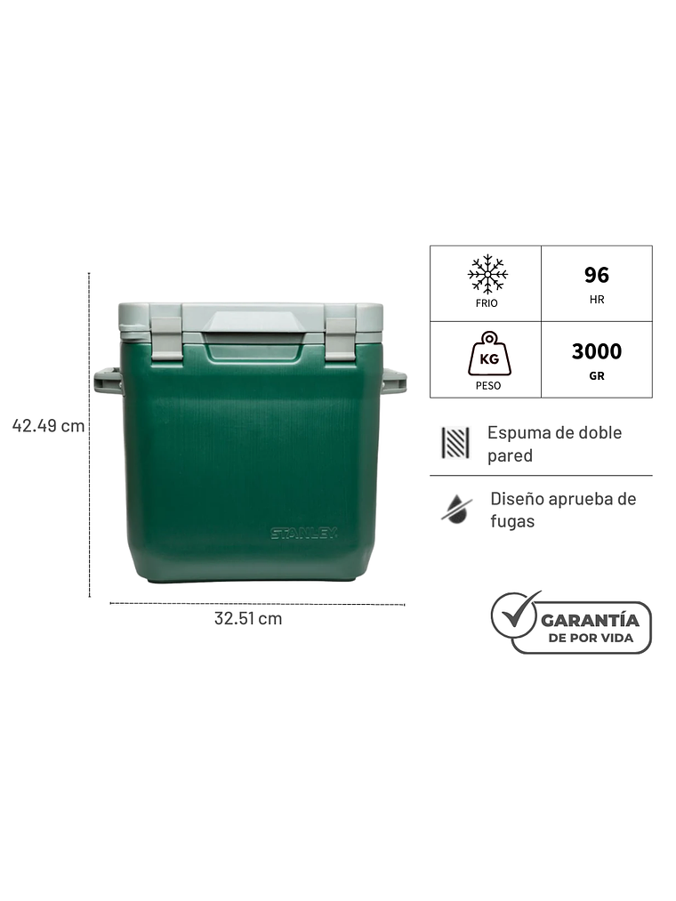 STANLEY COOLER 28 LITROS VERDE 4
