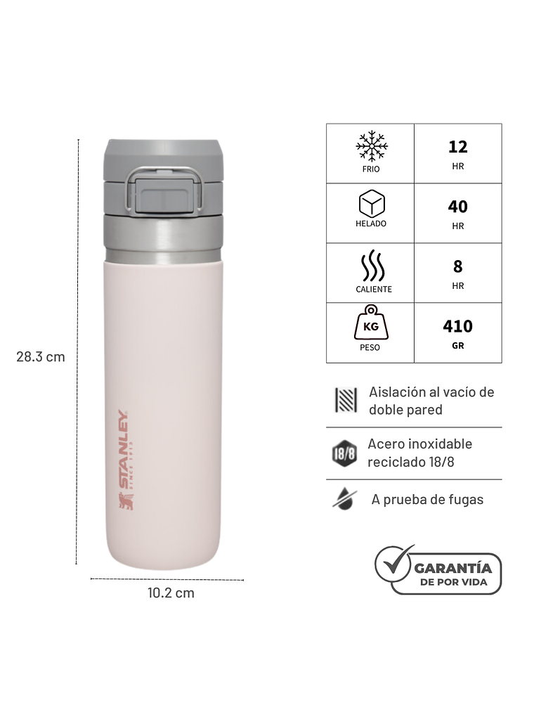 FLIP GO BOTTLE  710 ML ROSE QUARTZ 4