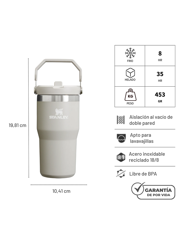 FLIP STRAW TUMBLER 591 ML ASH 2
