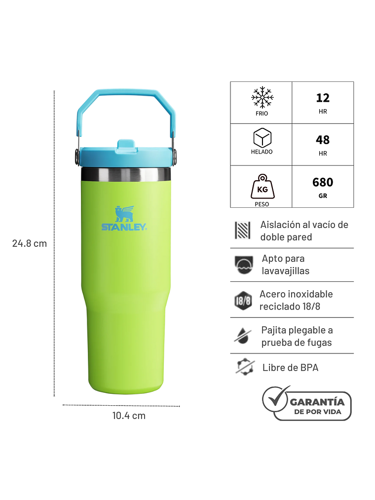 FLIP STRAW TUMBLER BRIGHT LIME 887 ML 4