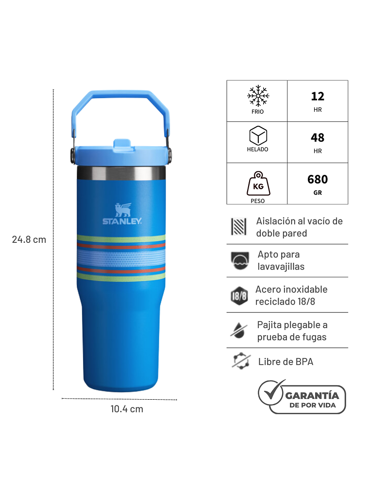 FLIP STRAW VARSITY AZURE MESH 887 ML 3