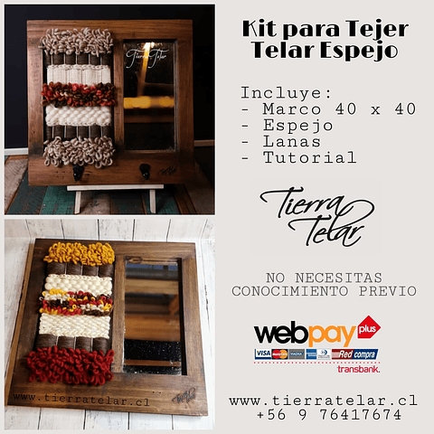 Kit Telar Espejo 40 x 40 