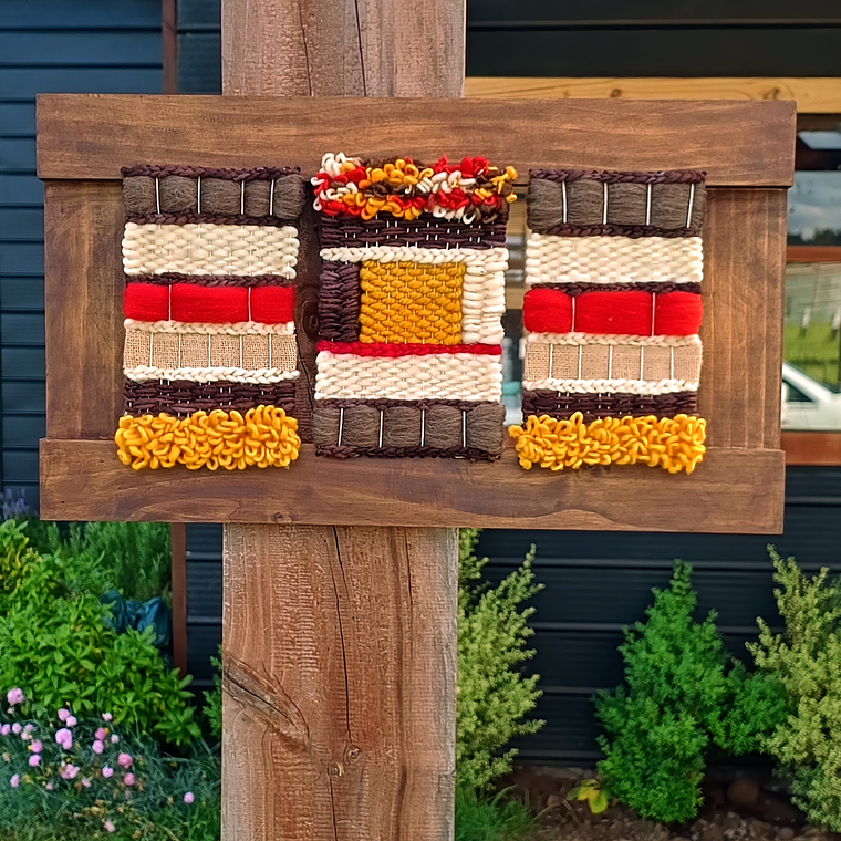 Telar Decorativo Triple  1