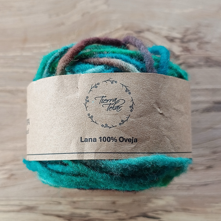 Lana de Oveja - Turquesa matizada  1