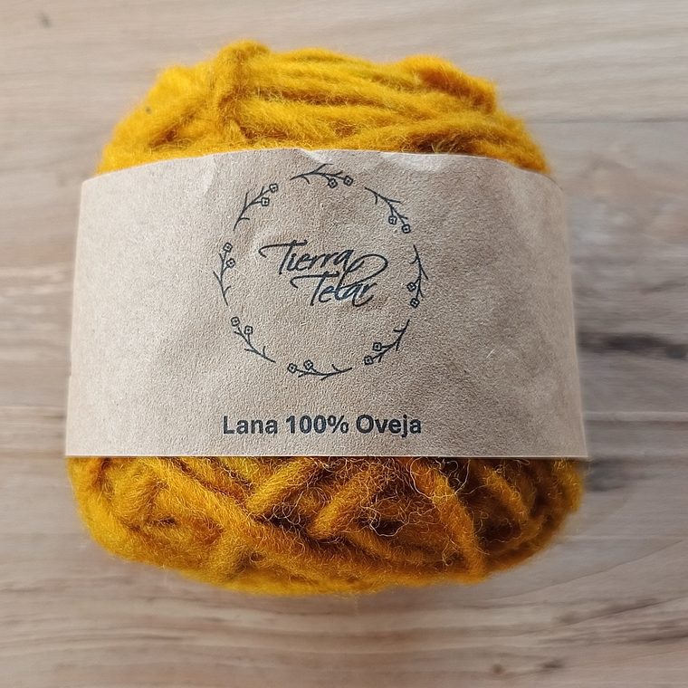Lana de Oveja - Amarillo Mostaza 1