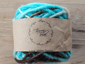 Lana de Oveja - Turquesa Matizado 