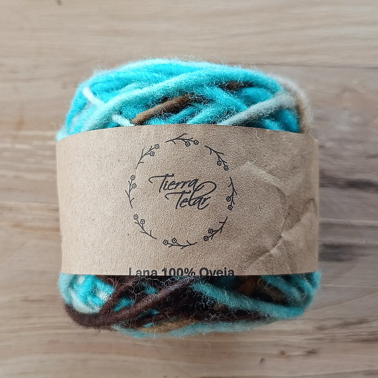 Lana de Oveja - Turquesa Matizado  1