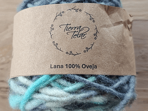 Lana de Oveja - gris turquesa 