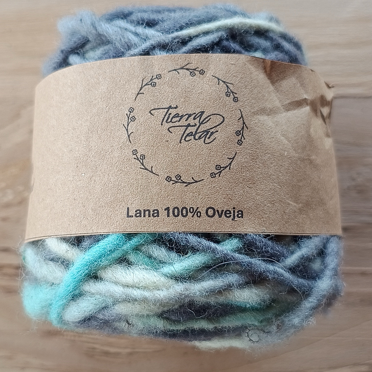 Lana de Oveja - gris turquesa  1