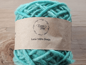 Lana de Oveja - Verde Menta