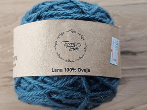 Lana de Oveja - 2 Hebras torcido - Azul Petroleo 