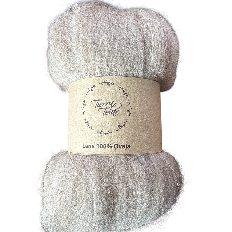 Lana de Oveja - Vellón Peinado - Gris Natural  1