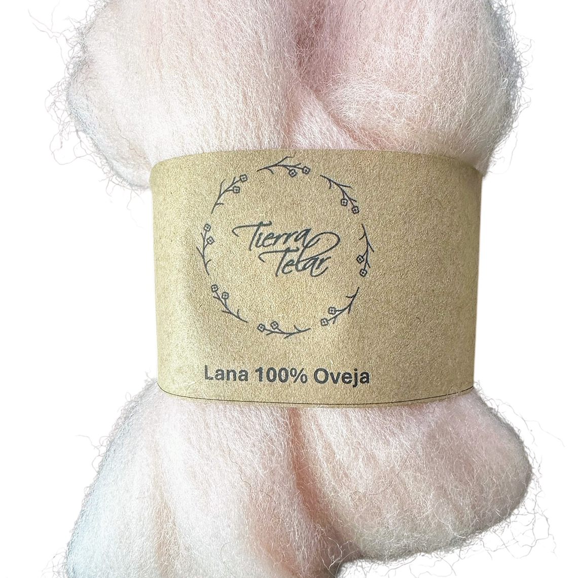Lana de Oveja - Vellón de peinado - Rosa Pastel  1