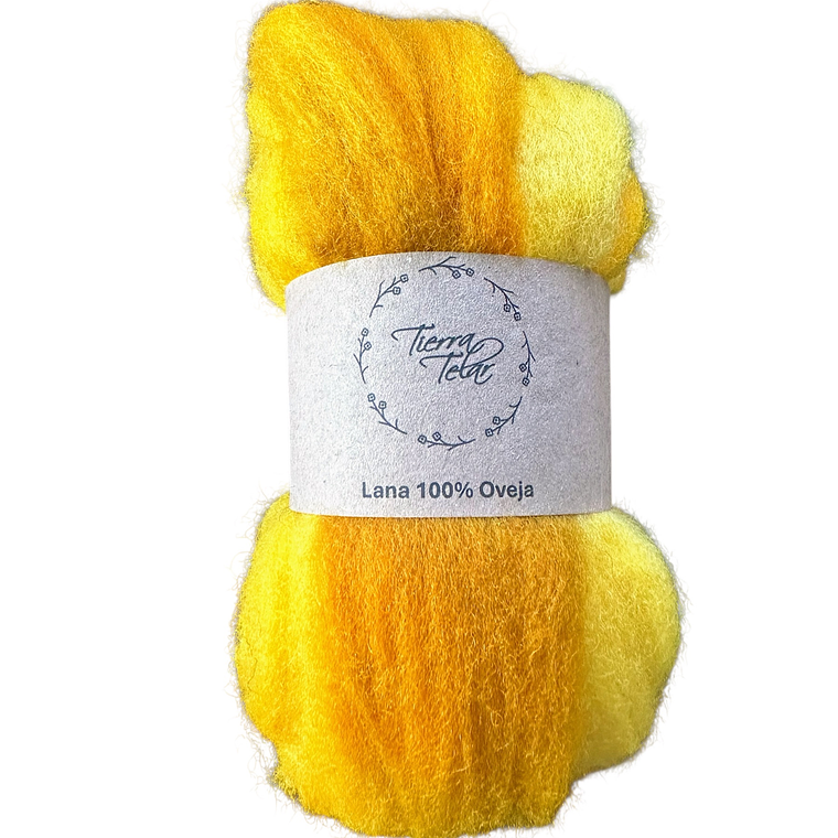 Lana de Oveja - Vellón Peinado - Amarillo 1