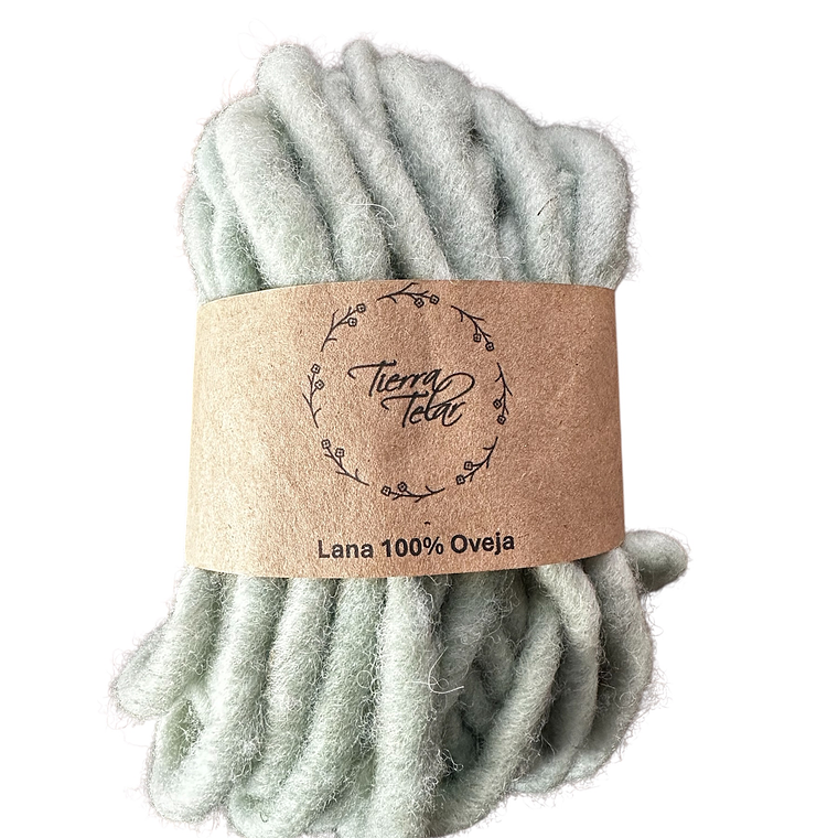 Lana de Oveja - Cordón - Menta Pastel  1