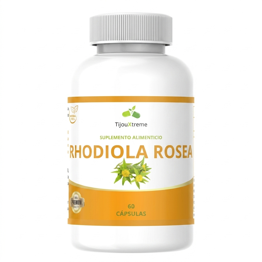Suplemento alimenticio Adaptógeno Rhodiola Rosea 60 cápsulas
