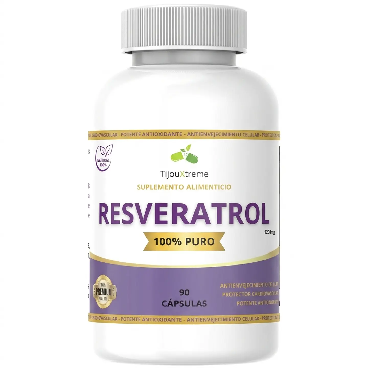 Resveratrol 400mg Antioxidante Natural (90 Cápsulas) 1