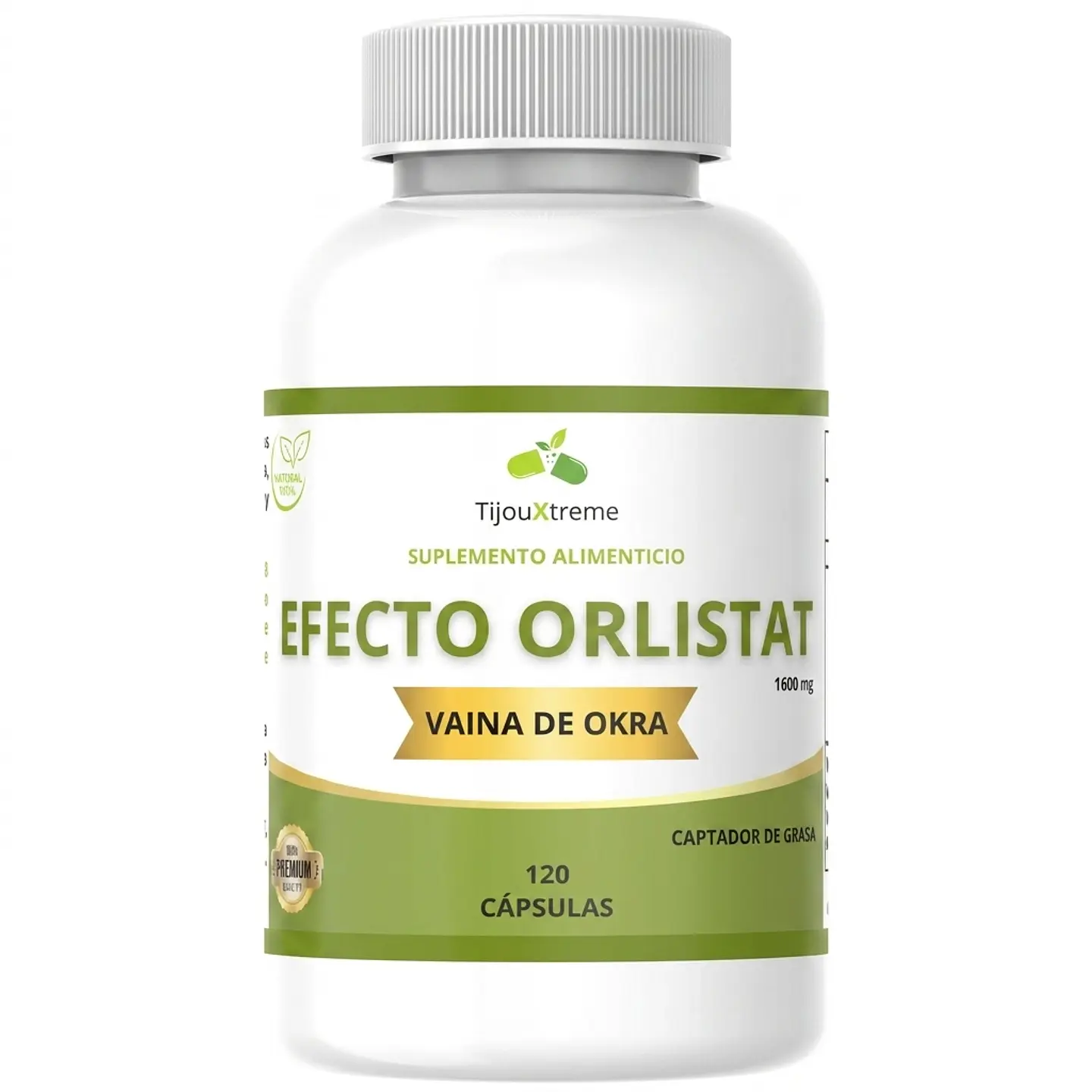 Captador de Grasa Efecto Orlistat – Vaina de Okra (120 Cáps) 1