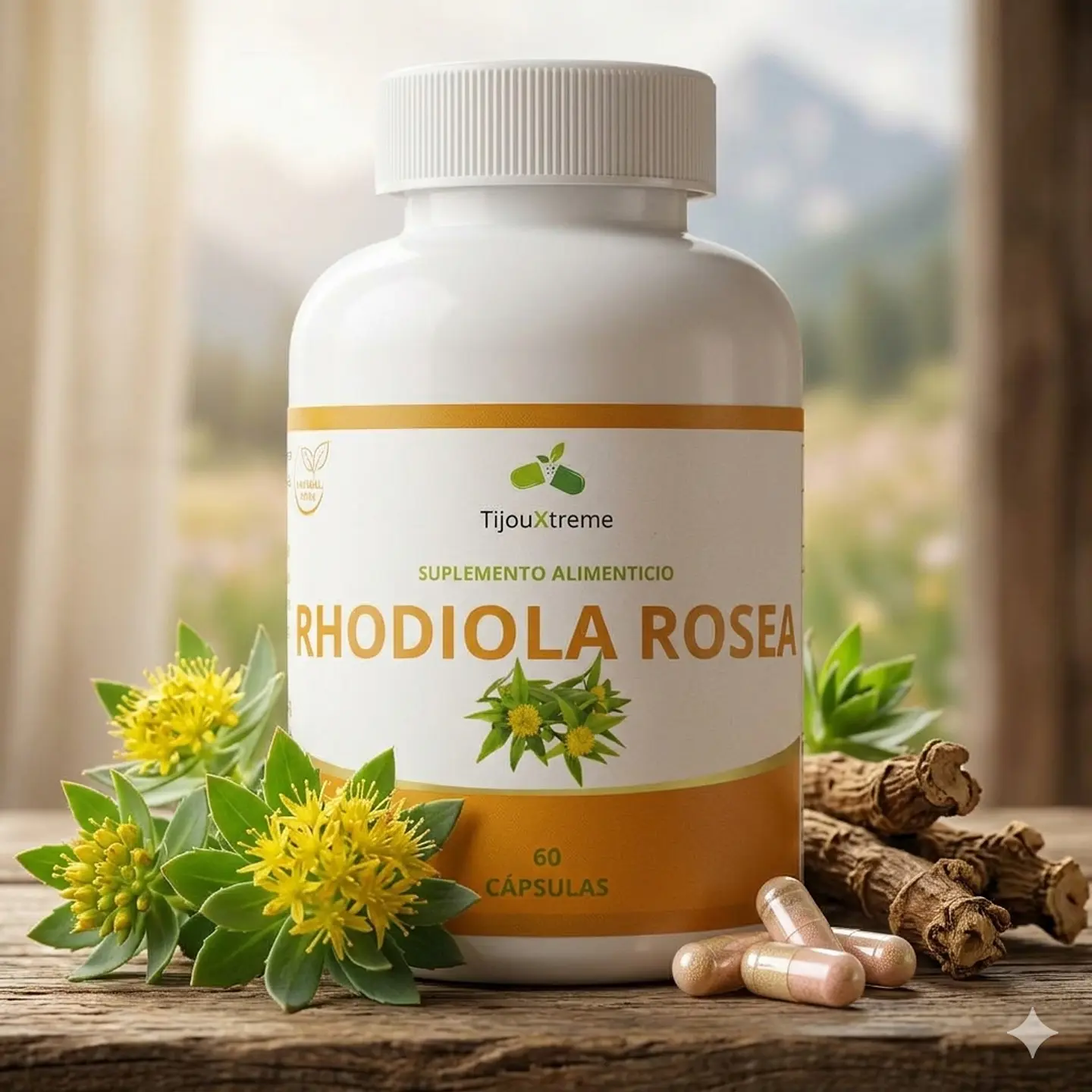 Rhodiola Rosea 400 mg | Suplemento Alimenticio Adaptógeno | 60 Cápsulas 2