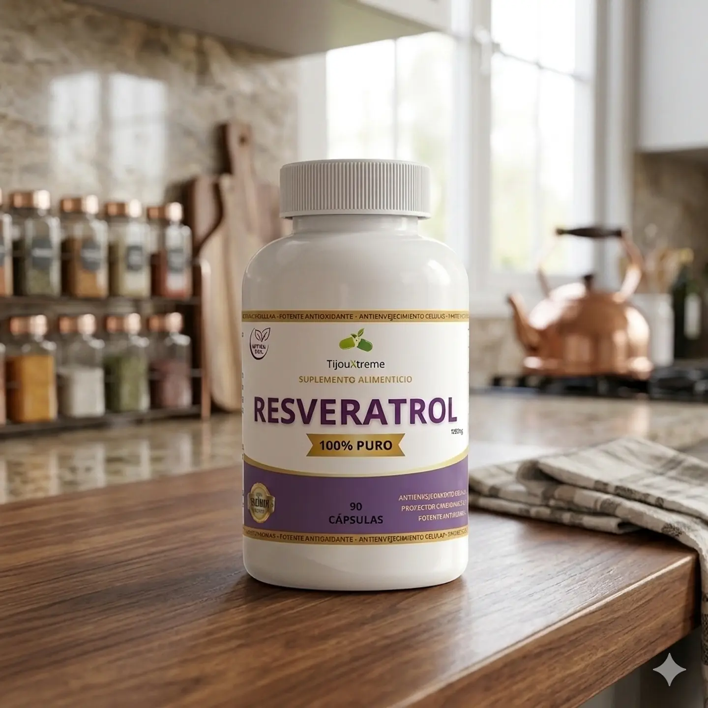 Resveratrol 400mg Antioxidante Natural (90 Cápsulas) 3