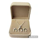 Conjunto luna invertida con circones de plata 925 - Miniatura 2