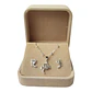 Conjunto cadena, colgante y aros mariposa circones de plata 925 - Miniatura 2
