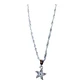 Conjunto cadena y aros con tope flor con circones de plata 925 - Miniatura 2