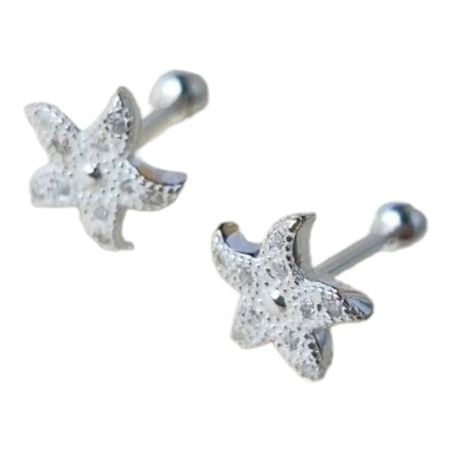 Conjunto cadena y aros con tope flor con circones de plata 925 3