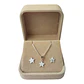 Conjunto estrella satinada de 8mm de plata 925 - Miniatura 2