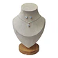 Conjunto con cadena corazon con circones de plata 925 - Miniatura 1