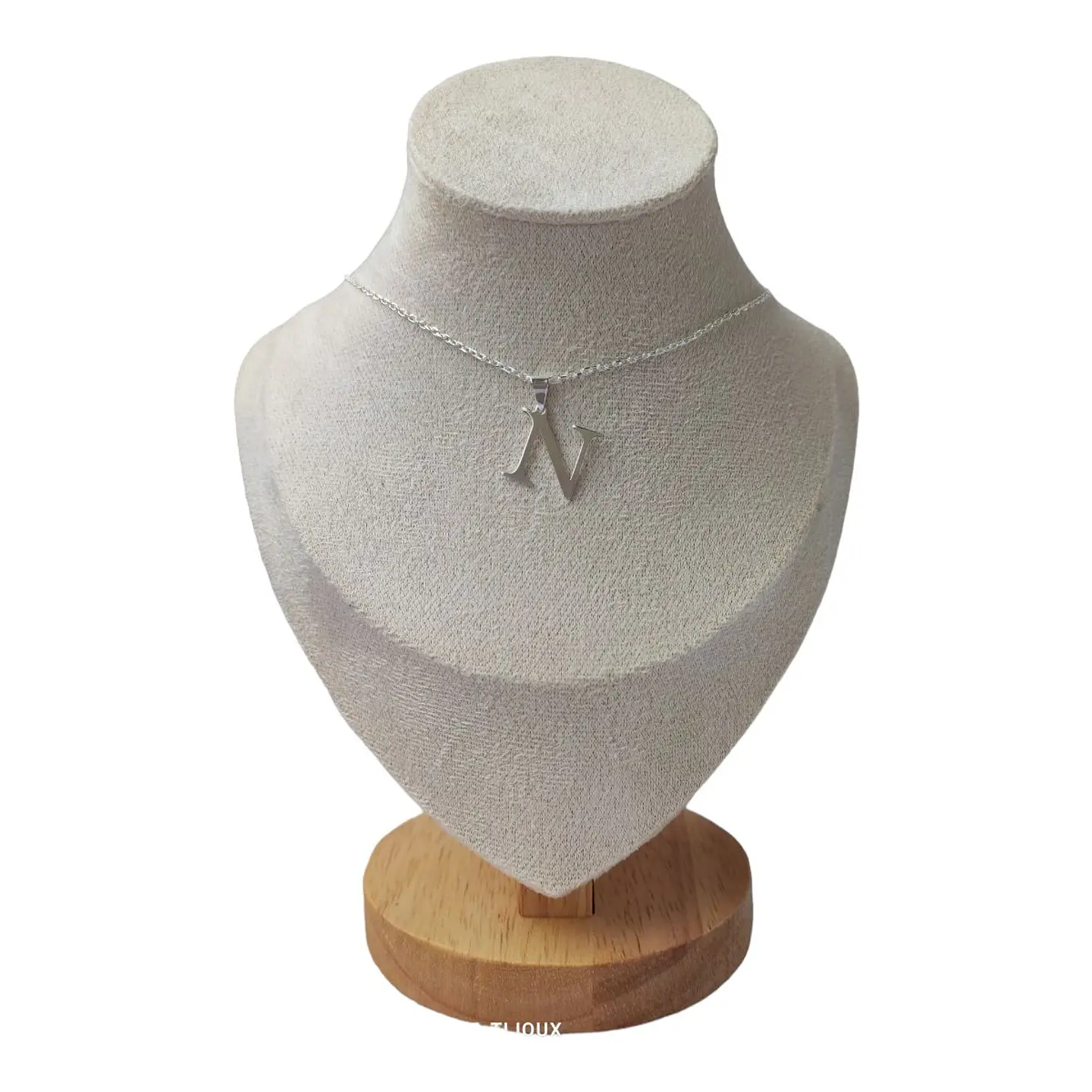 Cadena de 45 cm con colgante letra N clásica 1