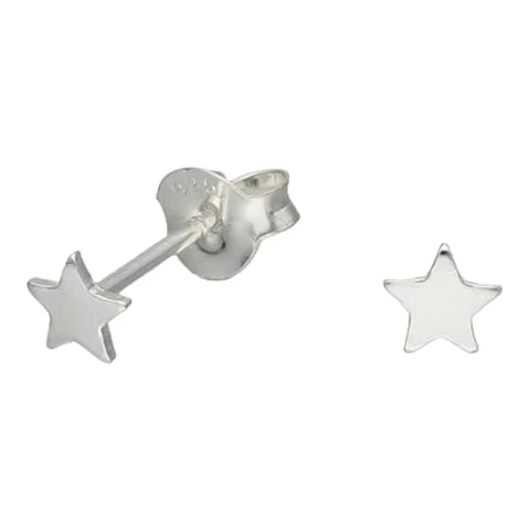 Aros de estrella 3 mm de plata 925