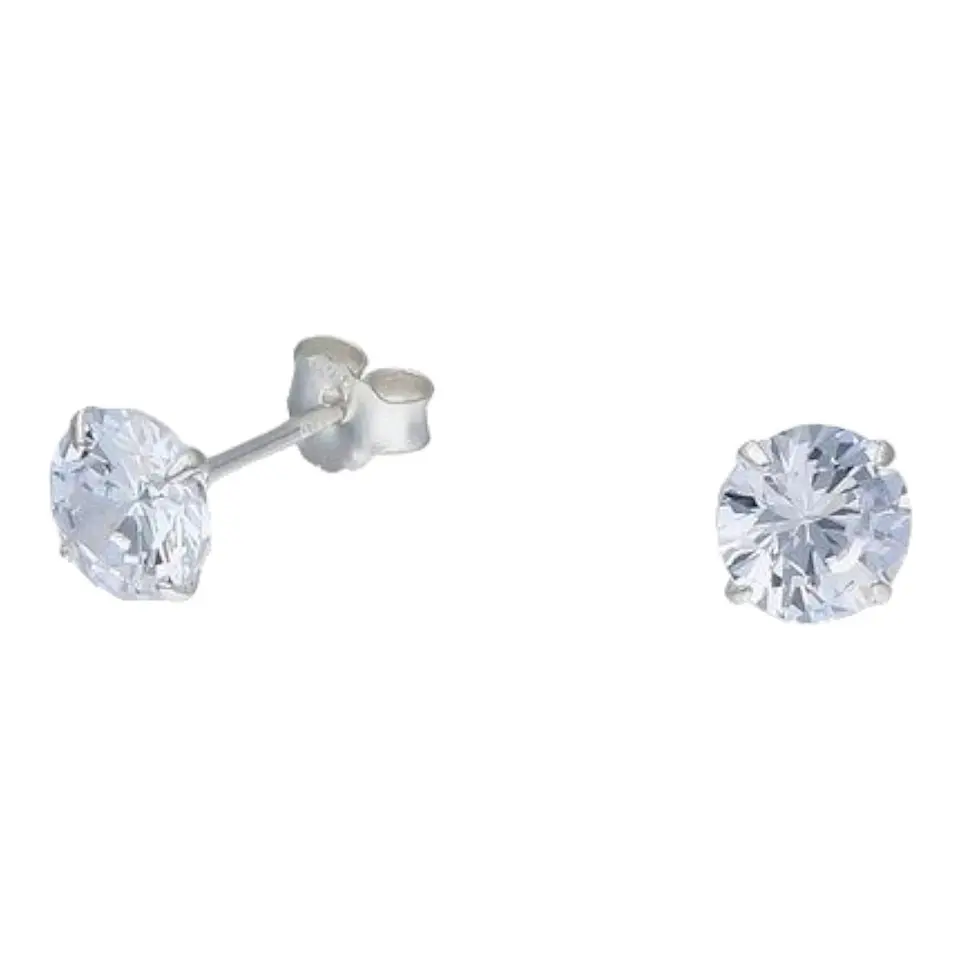 Aro circon 6 mm de plata 925 1