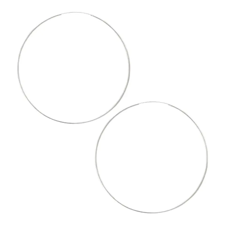 Argollas lisas 100 mm de plata 925 1