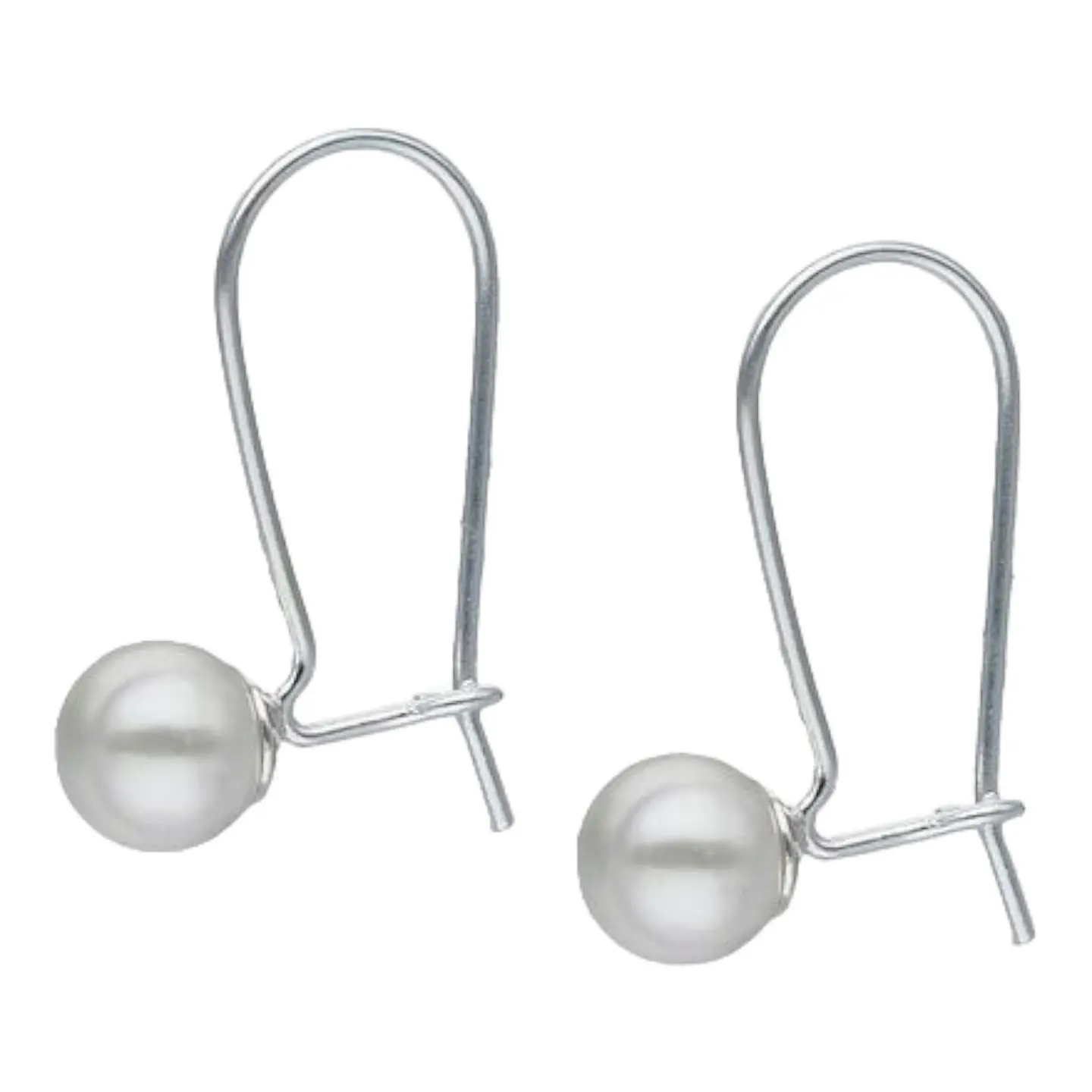 Aro largo perla 6 mmde plata 925 1