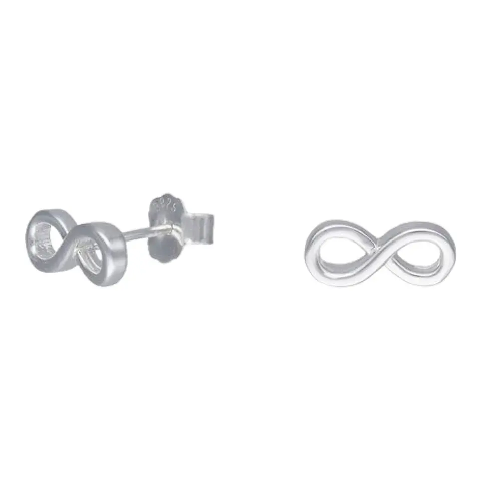 Aros infinitos 12 mm de plata 925 1
