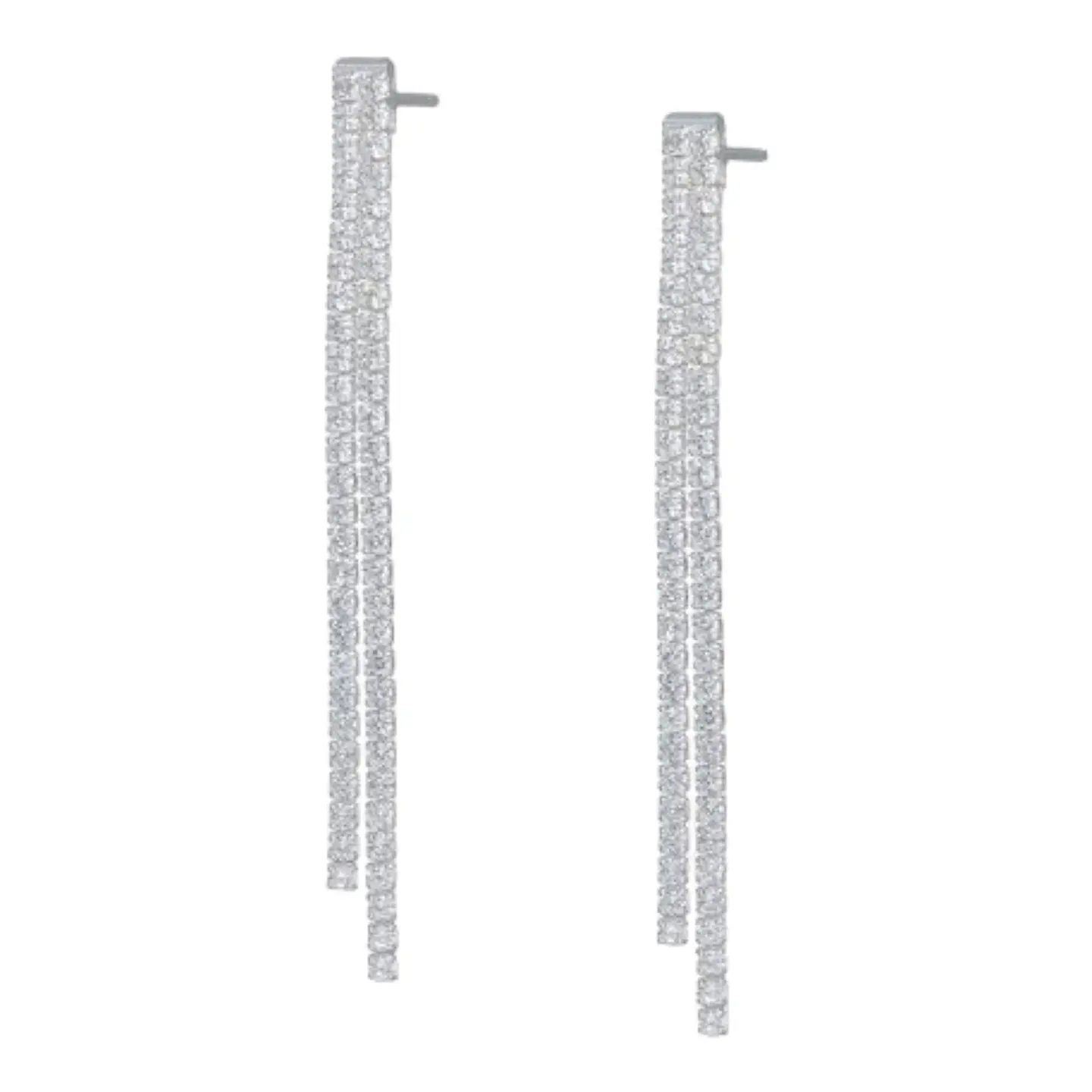 Aros largos circones tenis de plata 925 1