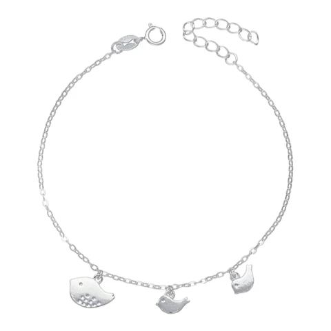 Pulsera mama 2 hijos de 20 cm de plata 925