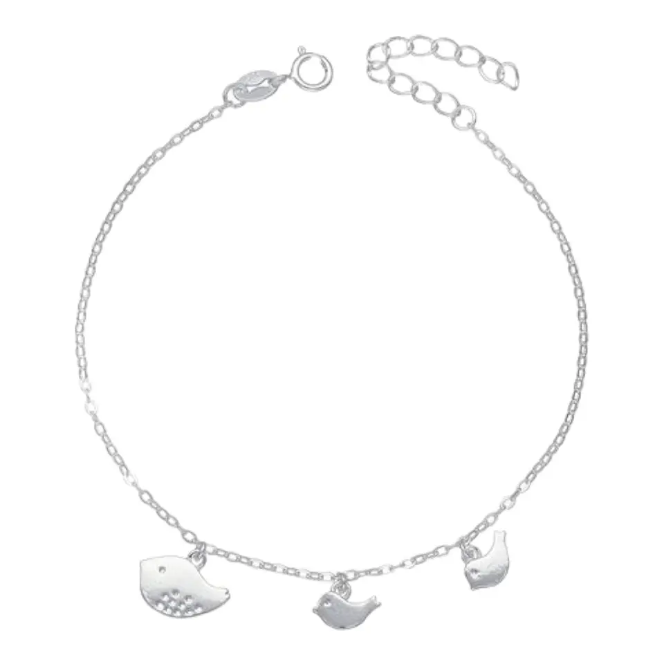 Pulsera mama 2 hijos de 20 cm de plata 925 1