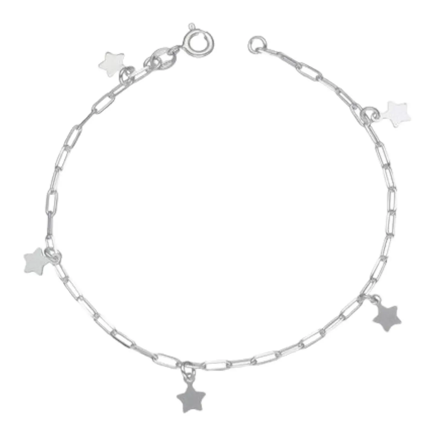 Pulsera tradicional estrellas 19 cm de plata 925 1