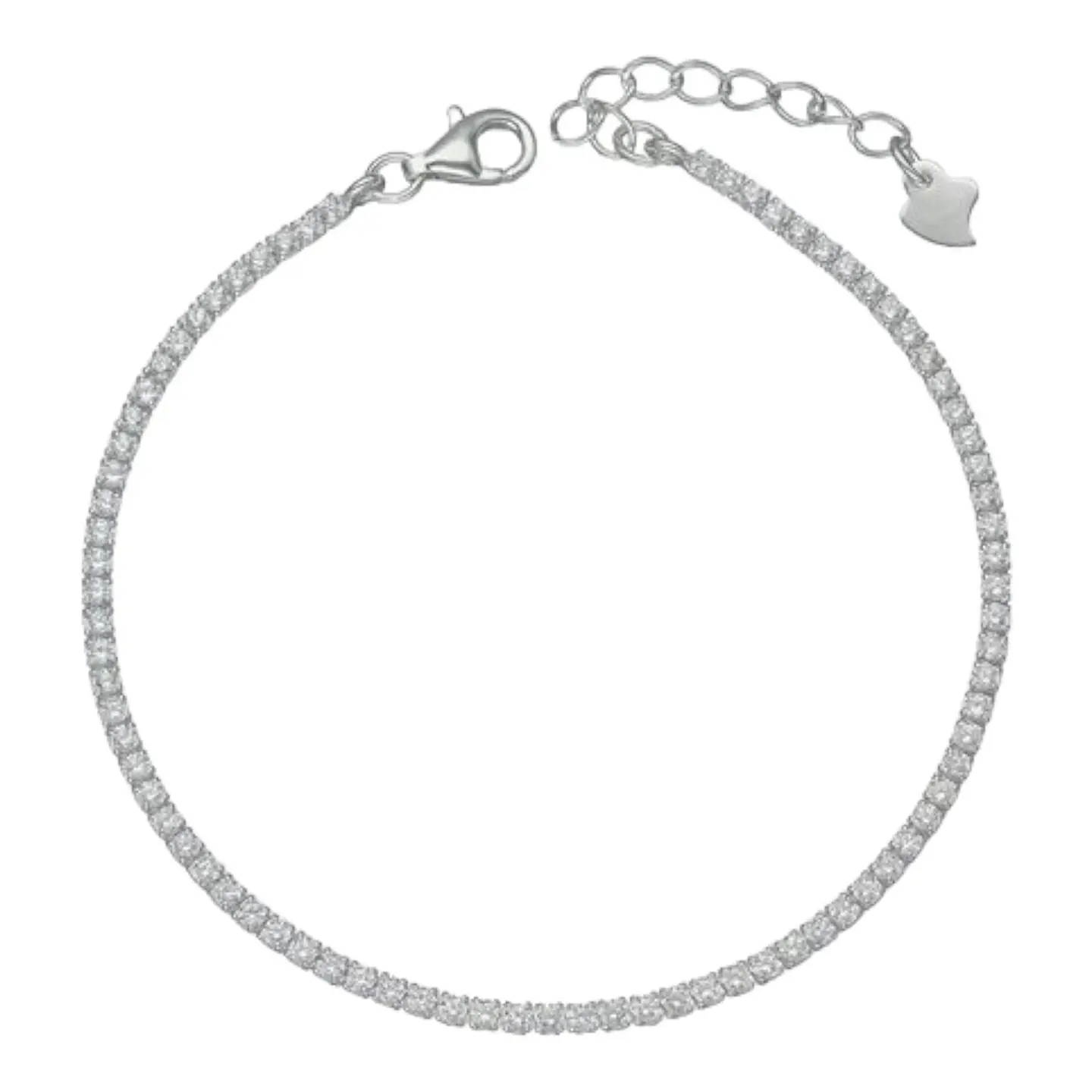 Pulsera circones tenis 20 cm de plata 925 1