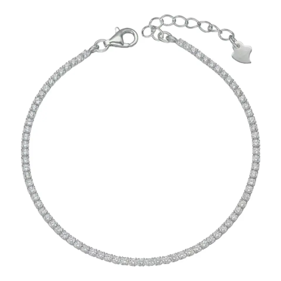 Pulsera circones tenis 20 cm de plata 925 1