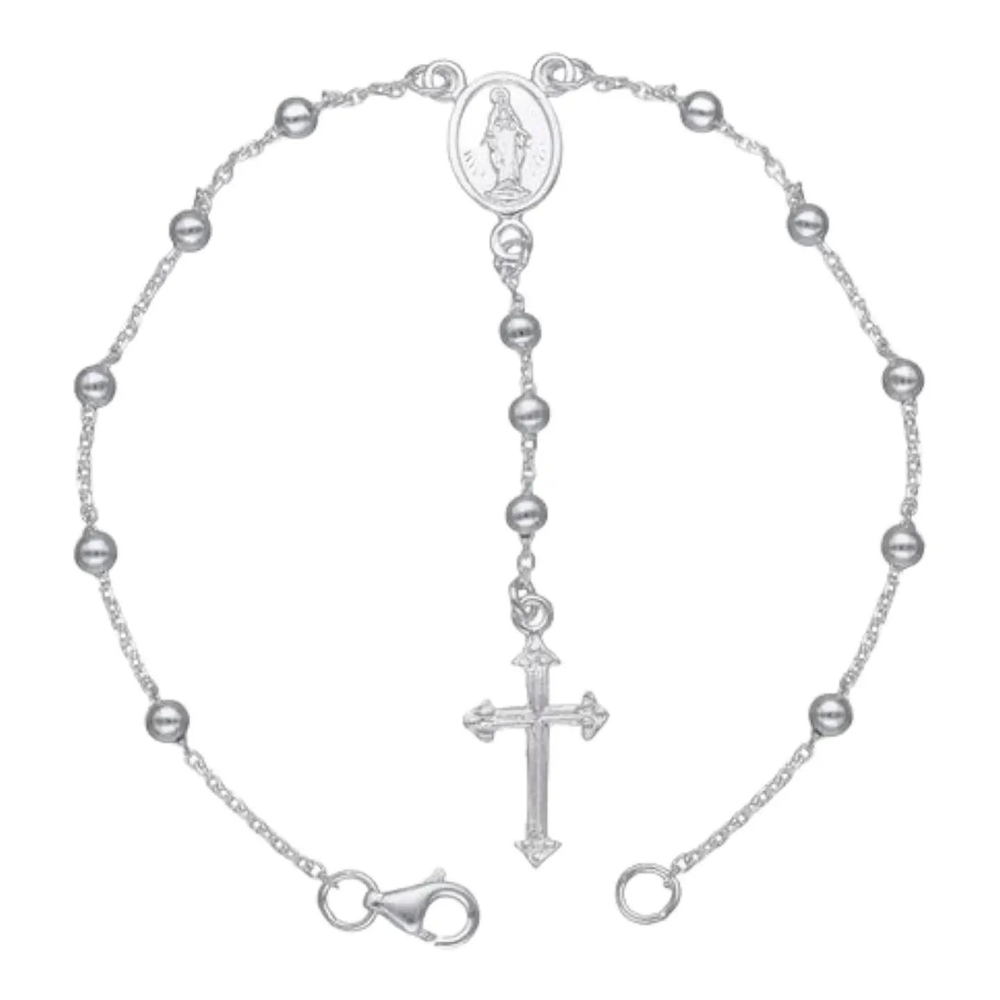 Denario virgen milagrosa de plata 925 1