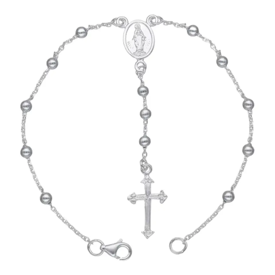 Denario virgen milagrosa de plata 925 1