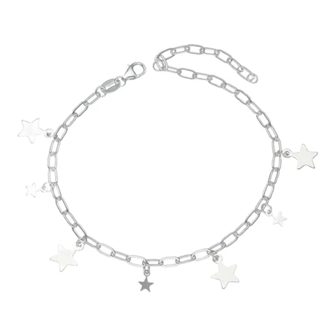 Pulsera tradicional estrellas de plata 925