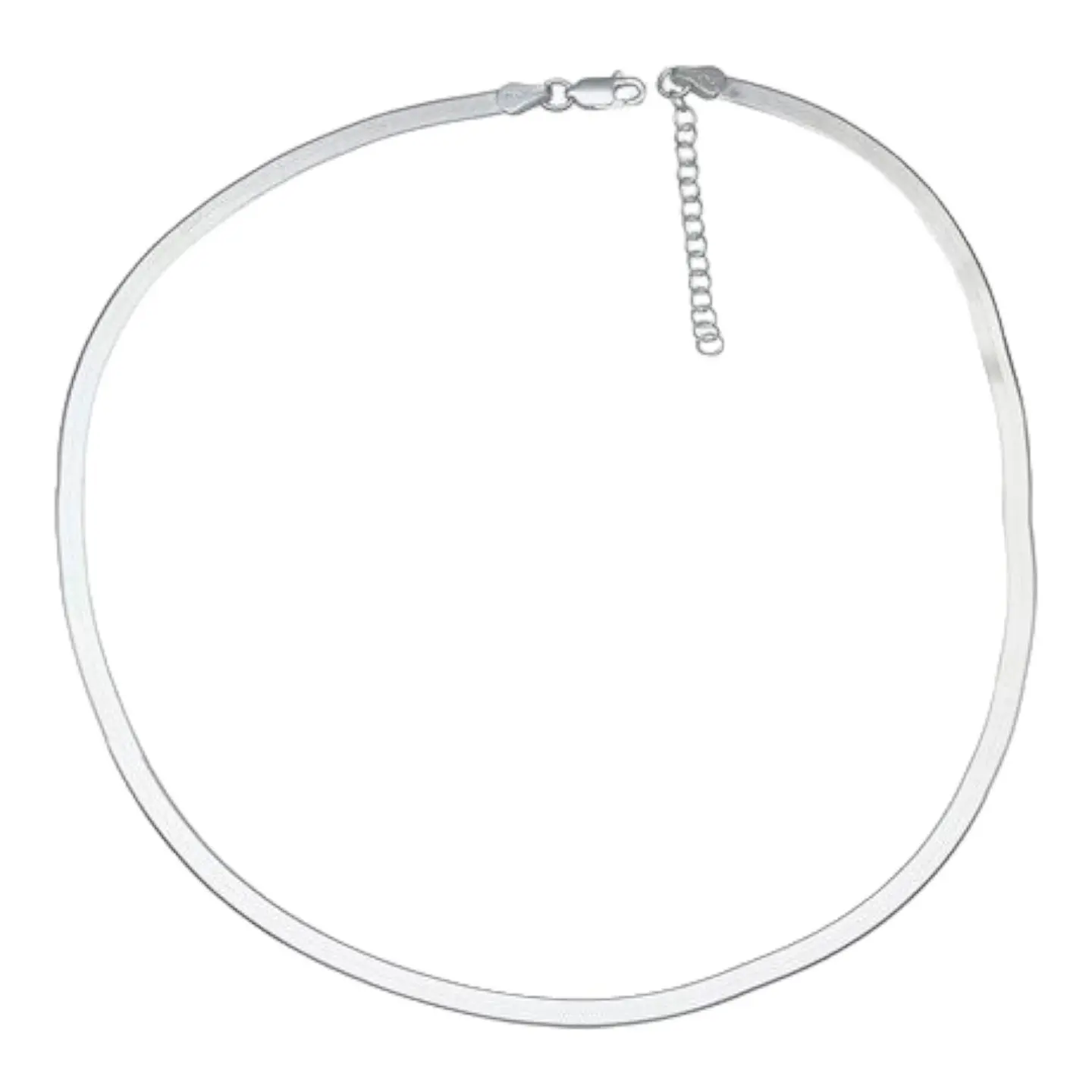 Collar choker ajustable cinta de plata 925 1