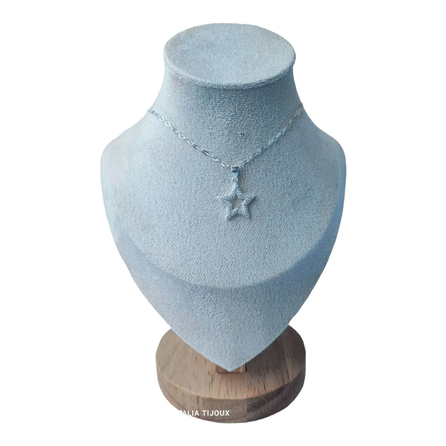 Cadena colgante estrella circones de plata 925 1