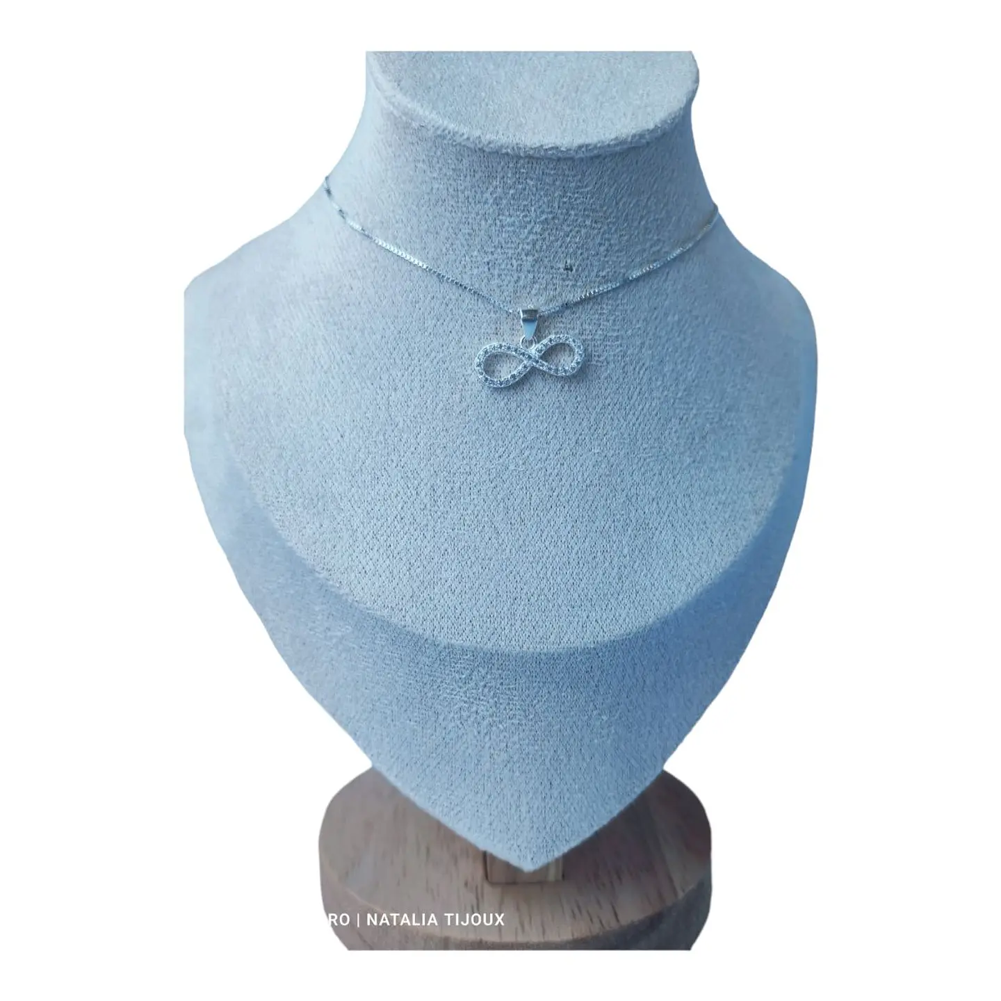 Cadena colgante infinito circones de plata 925 1