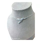 Collar colibrí circón agua marina de plata 925 - Miniatura 2